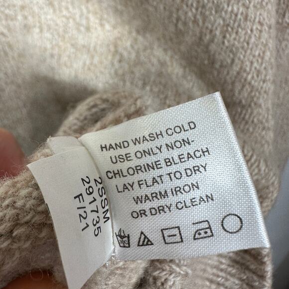 Orvis Lambswool 1/4 Zip Sweater XXL Beige Sherpa Collar Suede Trim F21 Outdoor - Picture 3 of 11